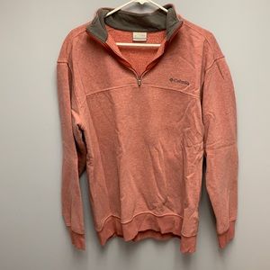 pinkish/red columbia 3/4 zip